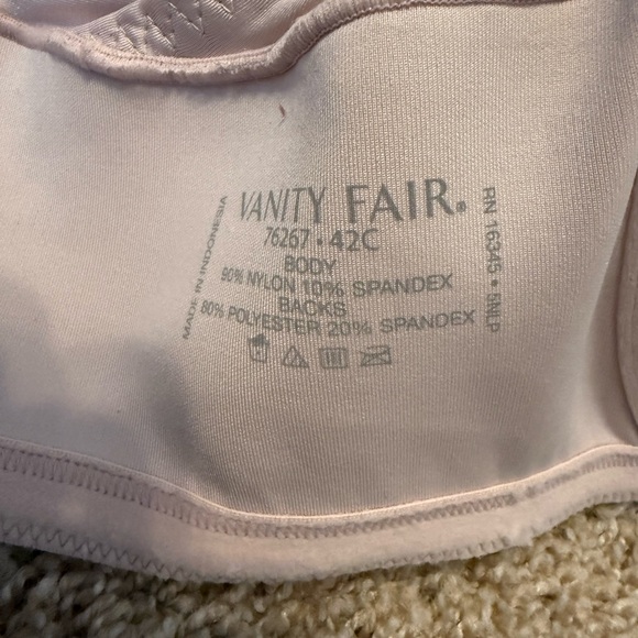 NWT Vanity Fair | Beauty Back Extended Side Back Smoother Quartz Pink Bra | 42C - Picture 6 of 9